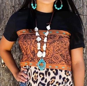 Buckstitch and Leopard tshirt